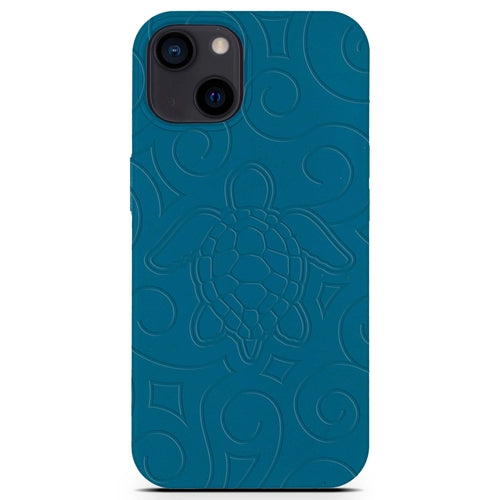 Ocean Turtle -  Biodegradable phone case - Ocean Blue and Black (TL)