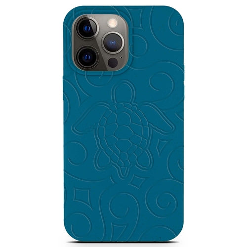 Ocean Turtle -  Biodegradable phone case - Ocean Blue and Black (TL)
