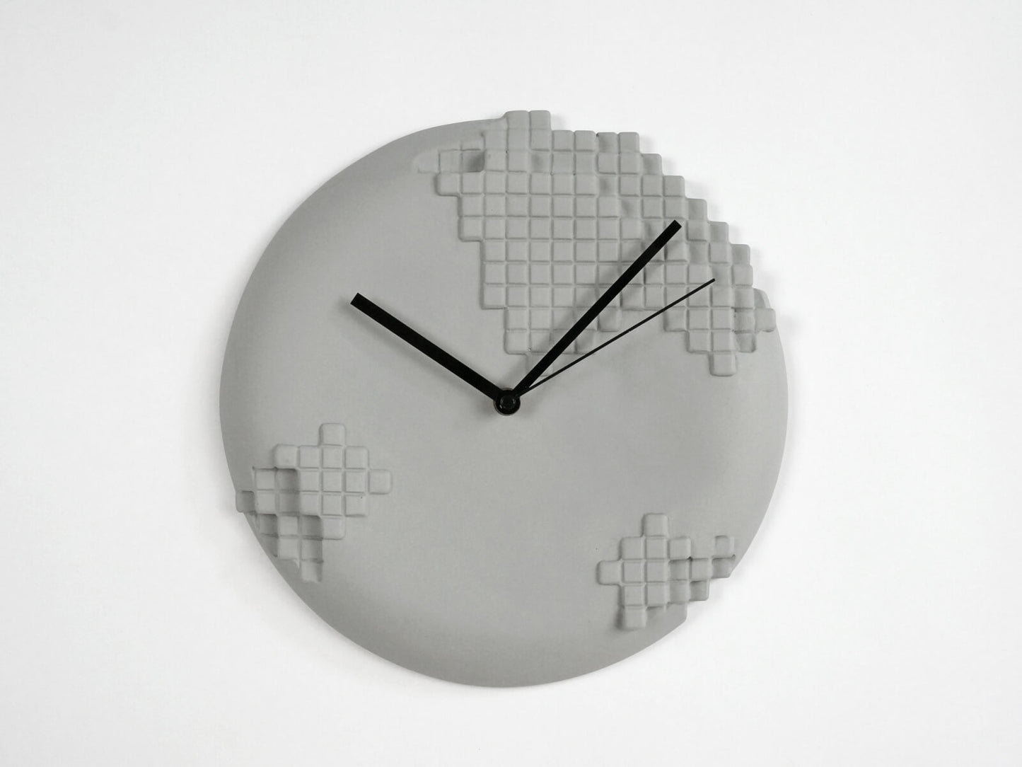 Pixel Wall Clock - Cool Grey (ED)