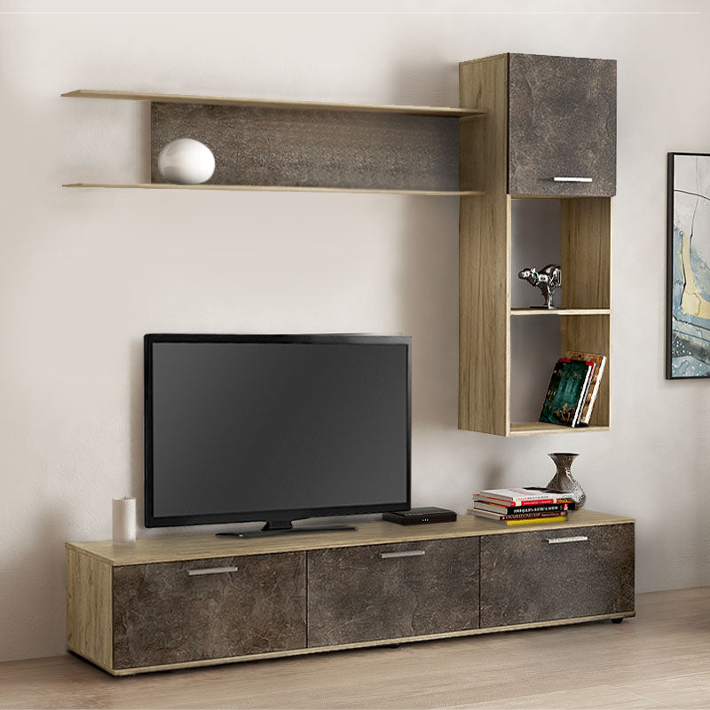 TV Set ORLANDO melamine Grey Oak (CB)