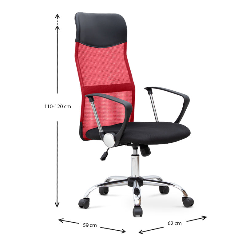 Office Chair MICHA Red - Black 62x59x110/120cm (CB)