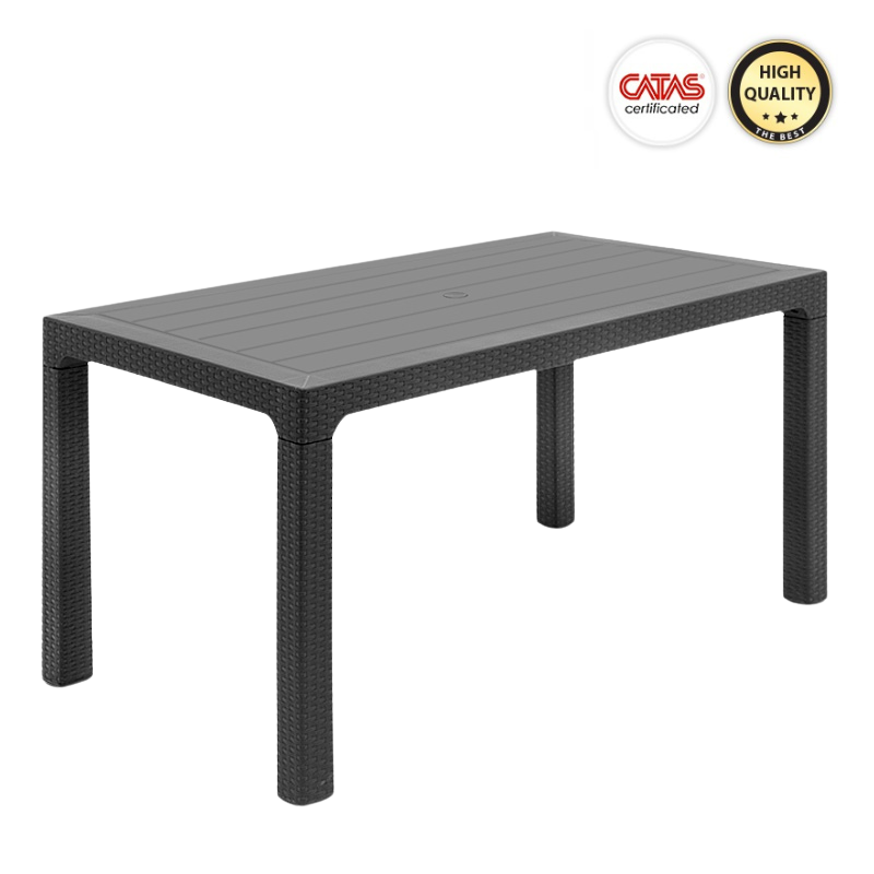 Garden Table INGE Anthracite 140x80x74cm (CB)