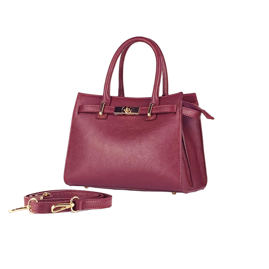 RB1016X | Borsa Donna a Mano in Vera Pelle Made in Italy con tracolla (OT)