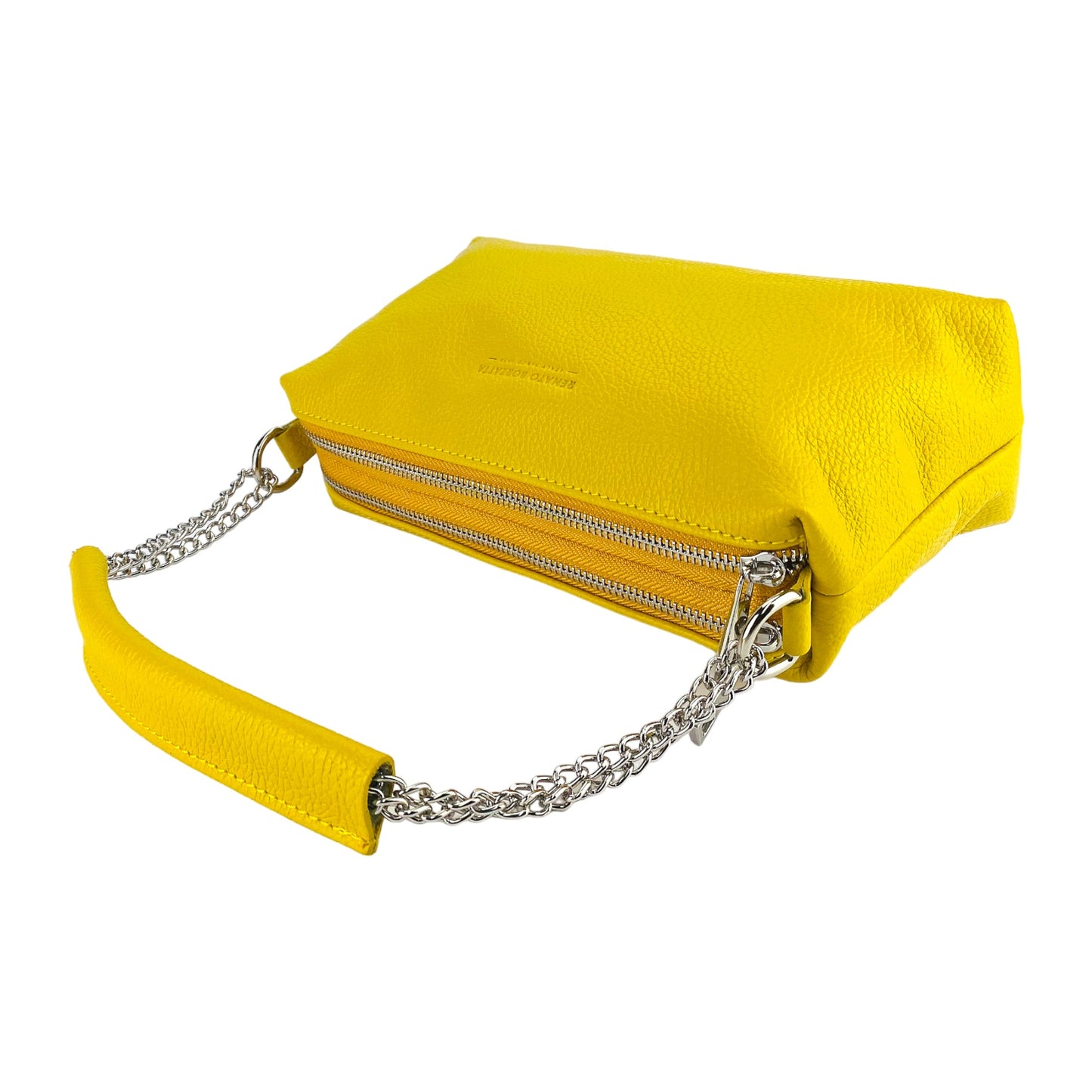 RB1025R  | Borsa Donna a Mano con doppia lampo in Vera Pelle Made in (OT)
