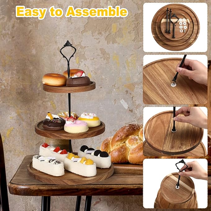 Wooden Cake Stand 3-Tier (MW)