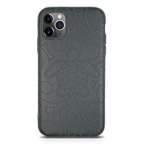 Ocean Turtle -  Biodegradable phone case - Ocean Blue and Black (TL)