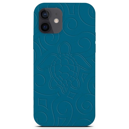 Ocean Turtle -  Biodegradable phone case - Ocean Blue and Black (TL)