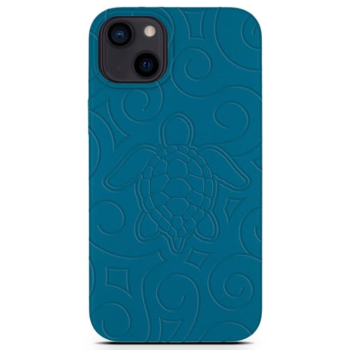 Ocean Turtle -  Biodegradable phone case - Ocean Blue and Black (TL)