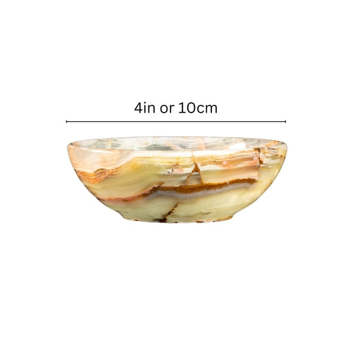 Onyx Kristall Schale, Himalaya Onyx, Natursteinschale Marmorschale, (ES)