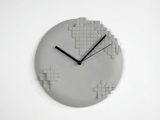 Pixel Wall Clock - Cool Grey (ED)