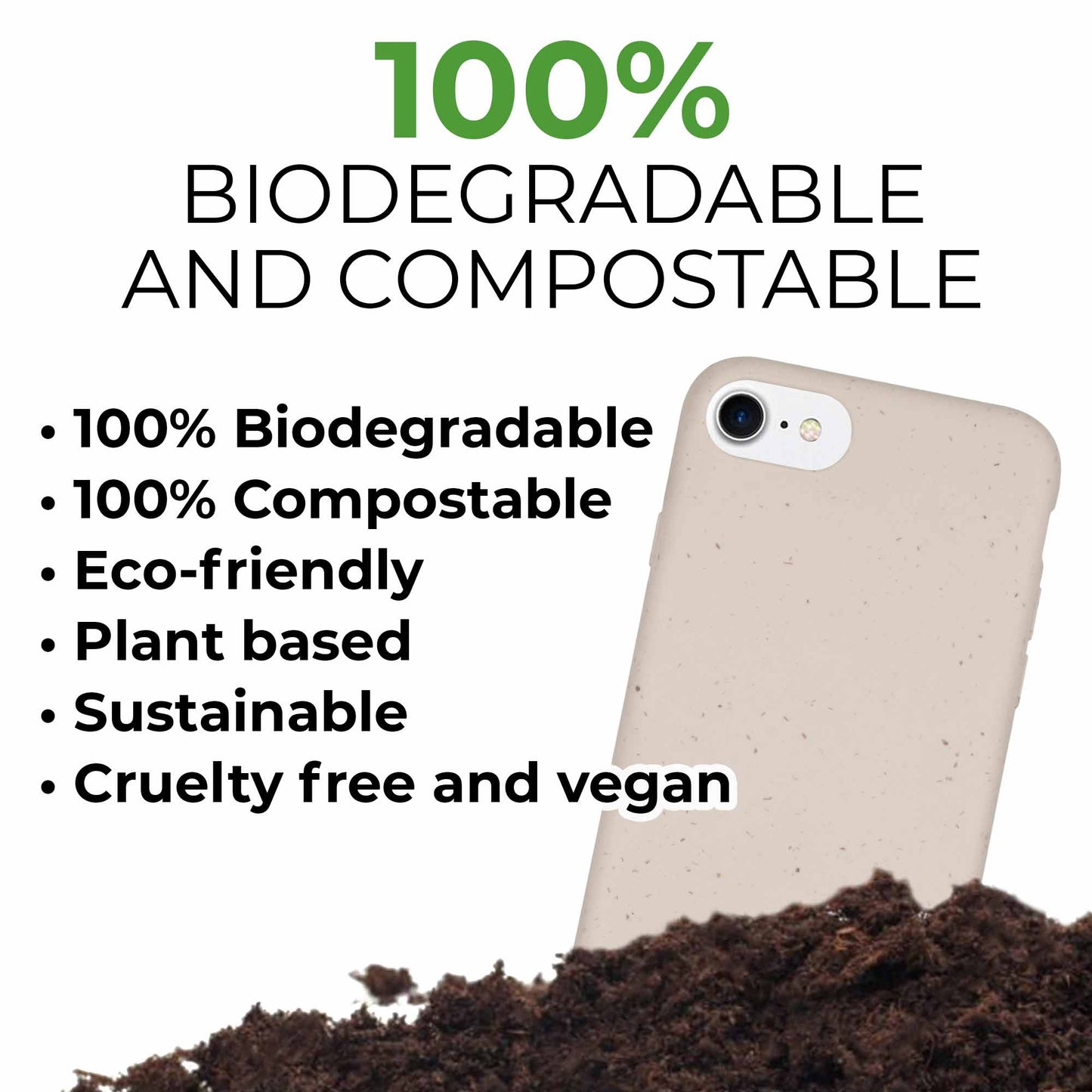 Biodegradable phone case - Natural White (TL)