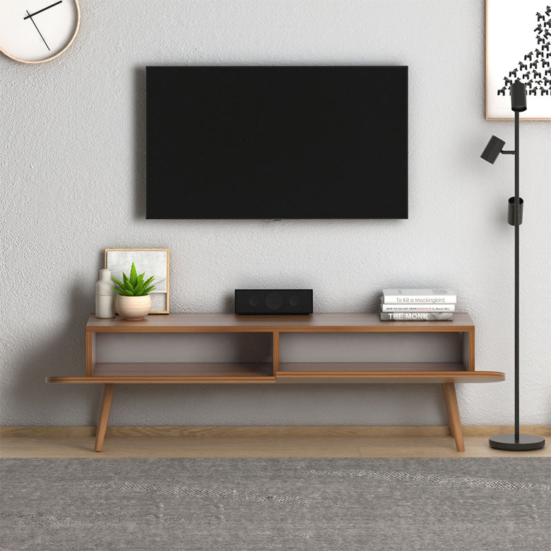 TV Stand SMILE Walnut 120x30x40cm (CB)