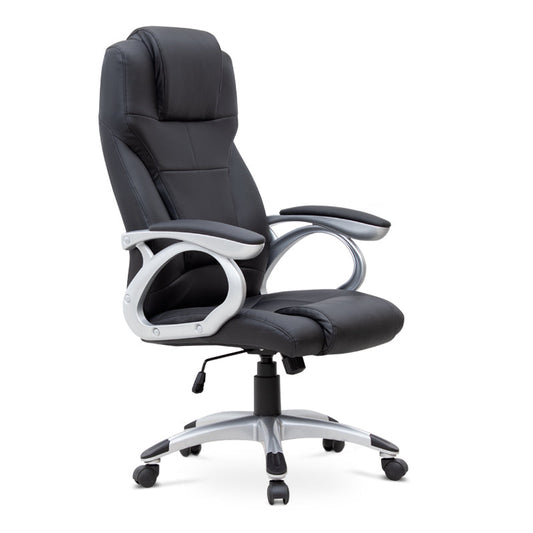 Office Chair TAMISA PU leather Black 65x60x118/128cm (CB)