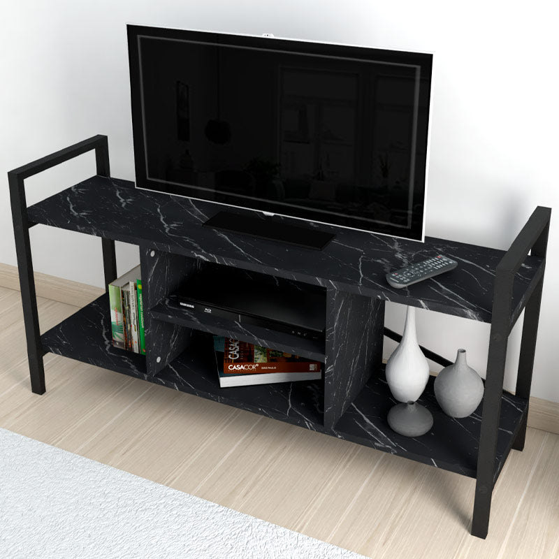 TV Stand CARLOS Black Marble Effect (CB)