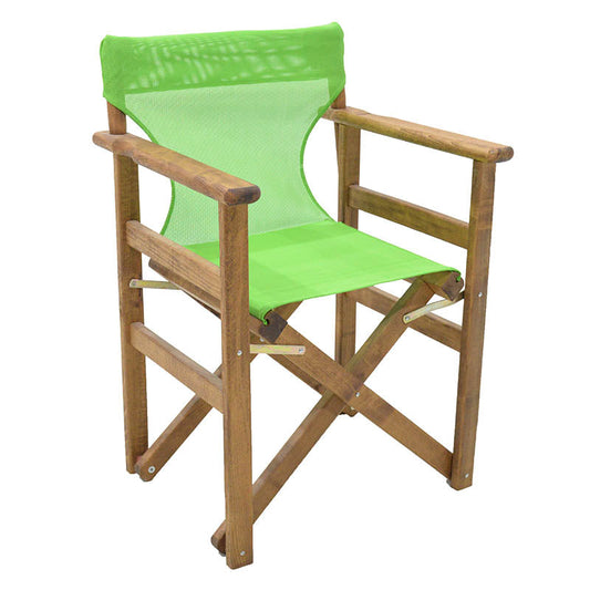 Folding Garden Armchair SPACE Walnut Light Green 61x51x86cm (CB)