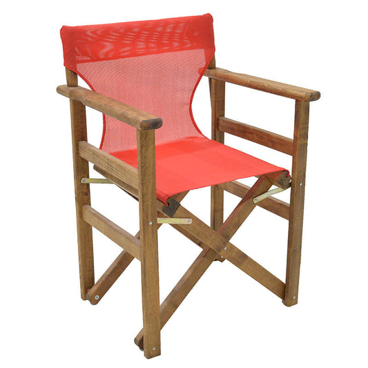 Folding Garden Armchair SPACE Walnut Red 61x51x86cm (CB)