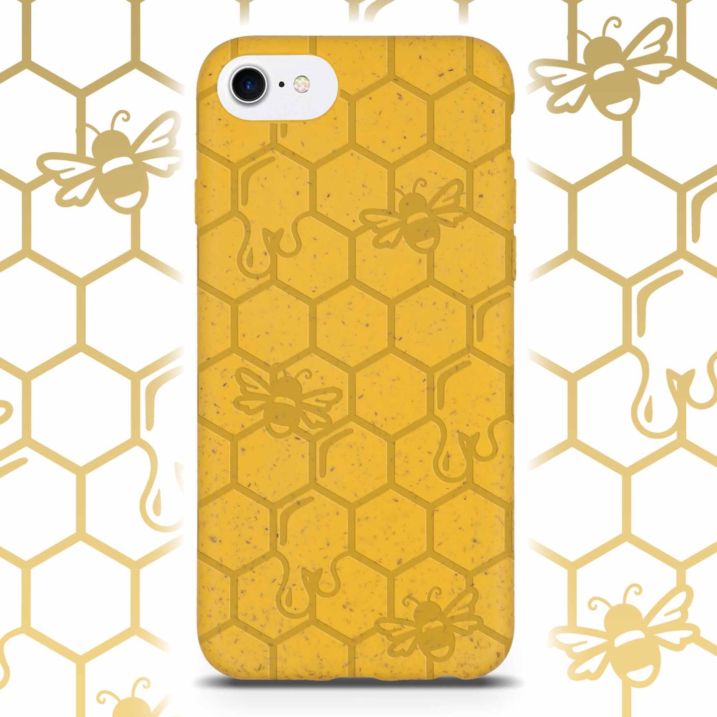Honey Bee -  Biodegradable phone case - Yellow, Orange and Black (TL)