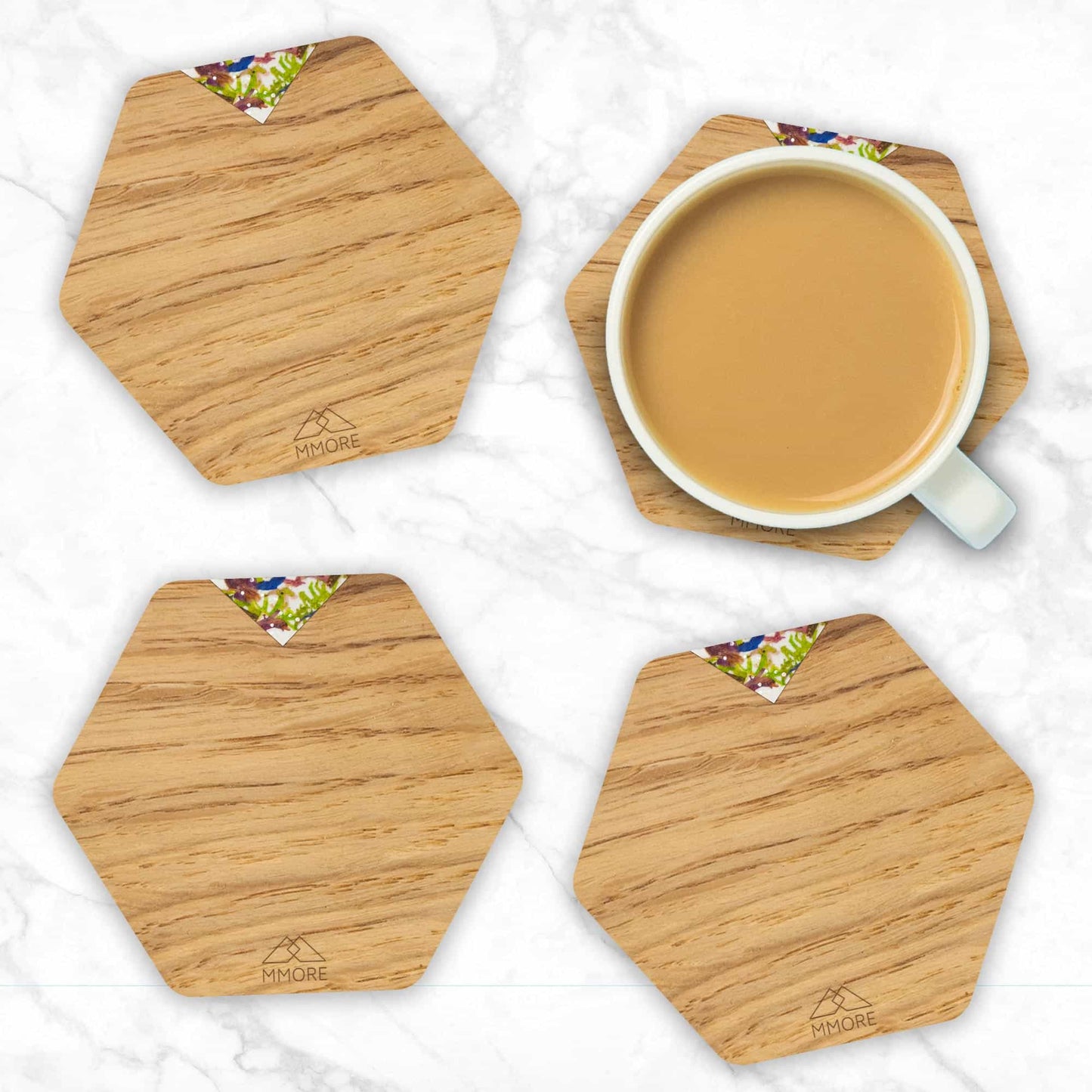 Wooden Coasters - Oak / Set of 4 coasters (TL)