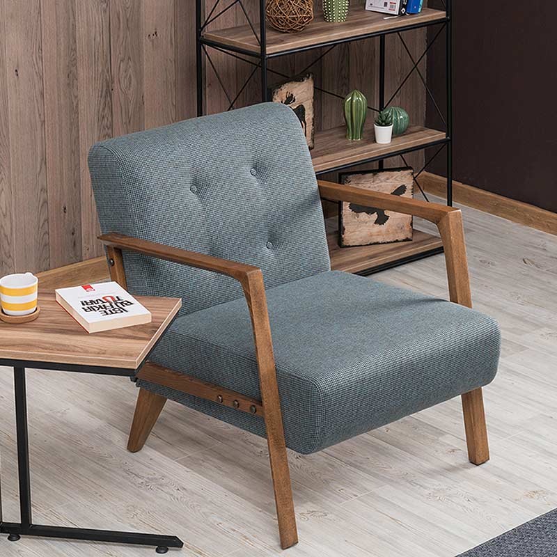 Armchair BUCKINGHAM Blue - Brown 67x76x78cm (CB)