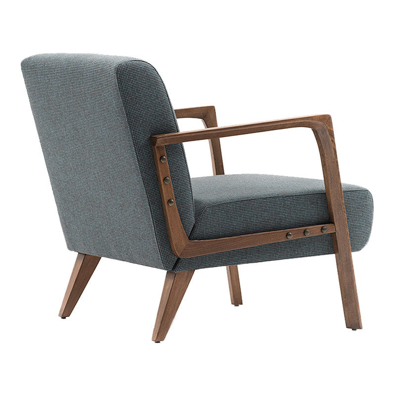 Armchair BUCKINGHAM Blue - Brown 67x76x78cm (CB)