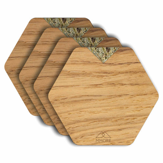 Wooden Coasters - Oak / Set of 4 coasters (TL)
