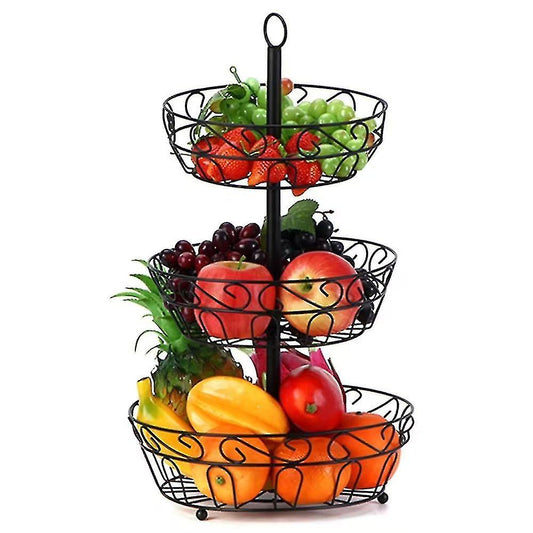 Fruit Rack black 3-tier (MW)
