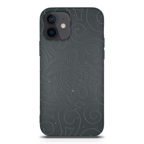 Ocean Turtle -  Biodegradable phone case - Ocean Blue and Black (TL)