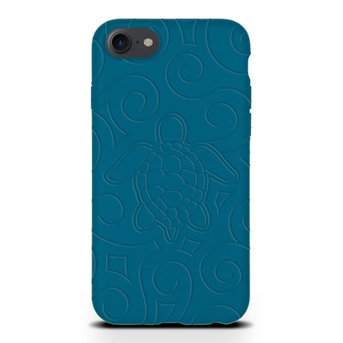 Ocean Turtle -  Biodegradable phone case - Ocean Blue and Black (TL)
