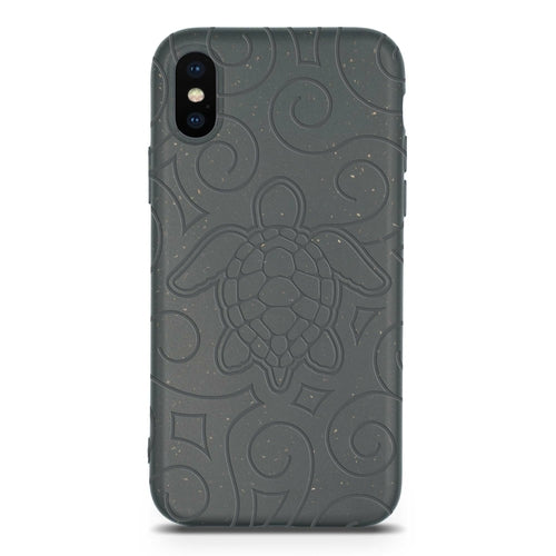 Ocean Turtle -  Biodegradable phone case - Ocean Blue and Black (TL)